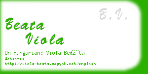 beata viola business card